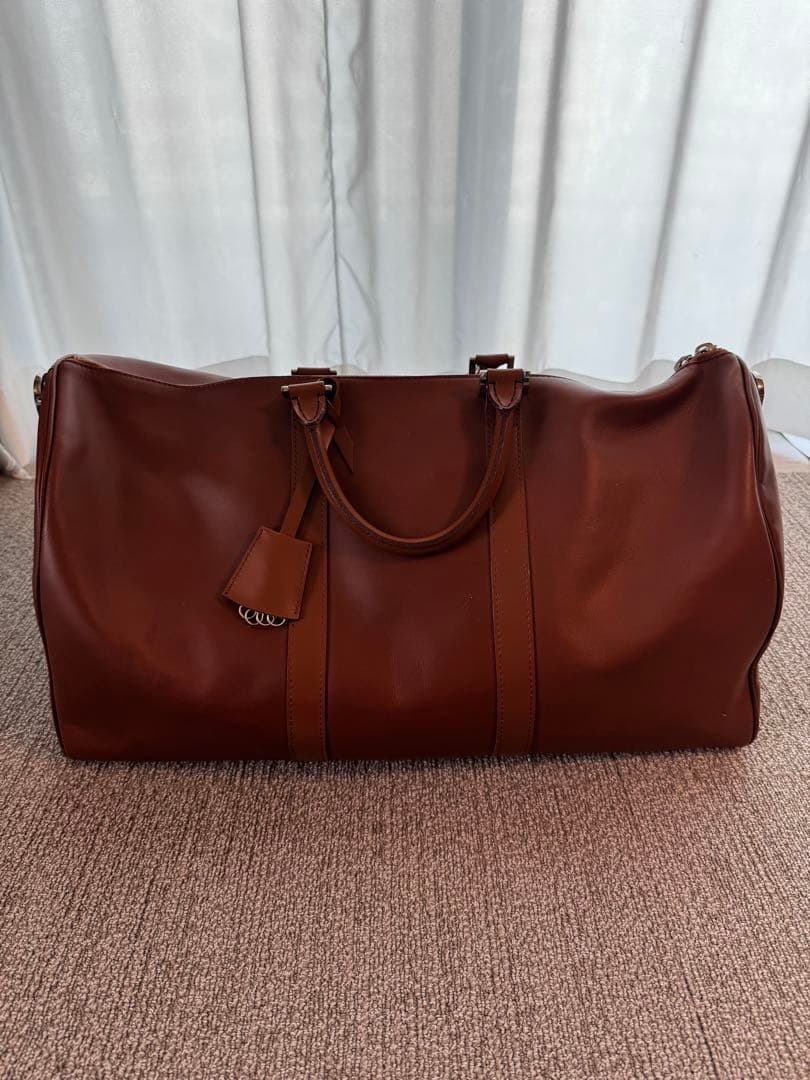 MB レザーハイエンドトラベルバッグ ブラウン ボストン