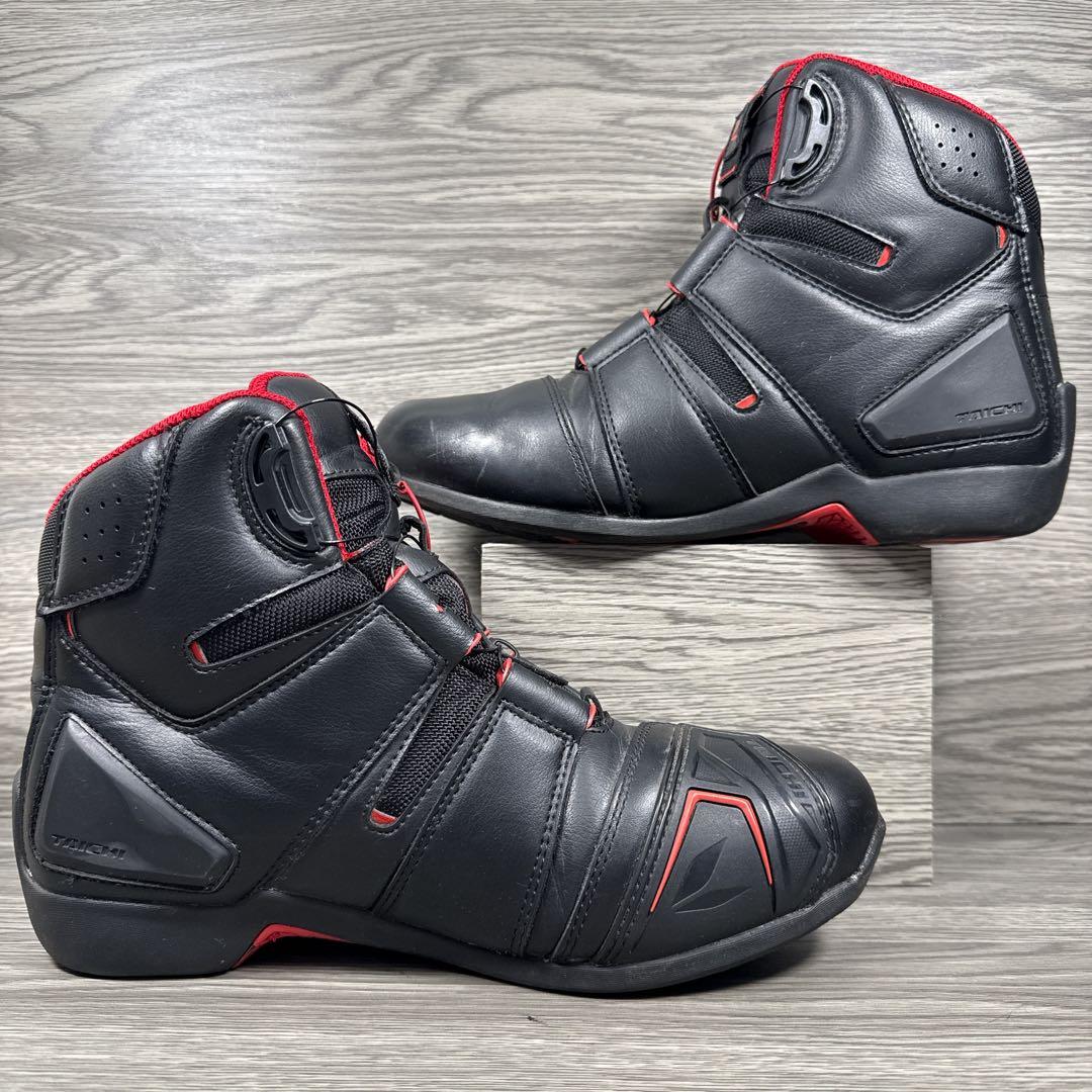 美品　RSタイチ　DRYMASTER バイクブーツ　ボア　防水　赤黒　25.5㎝