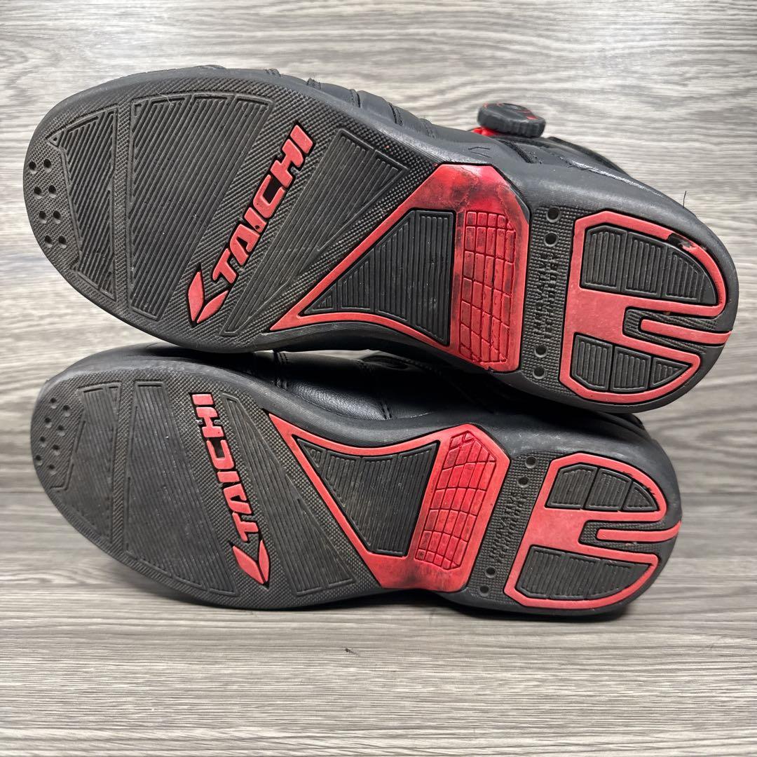 美品　RSタイチ　DRYMASTER バイクブーツ　ボア　防水　赤黒　25.5㎝
