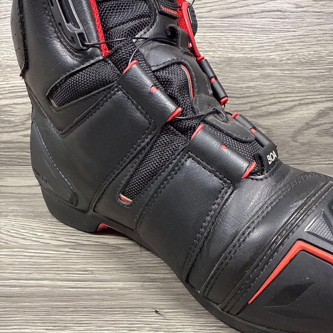 美品　RSタイチ　DRYMASTER バイクブーツ　ボア　防水　赤黒　25.5㎝