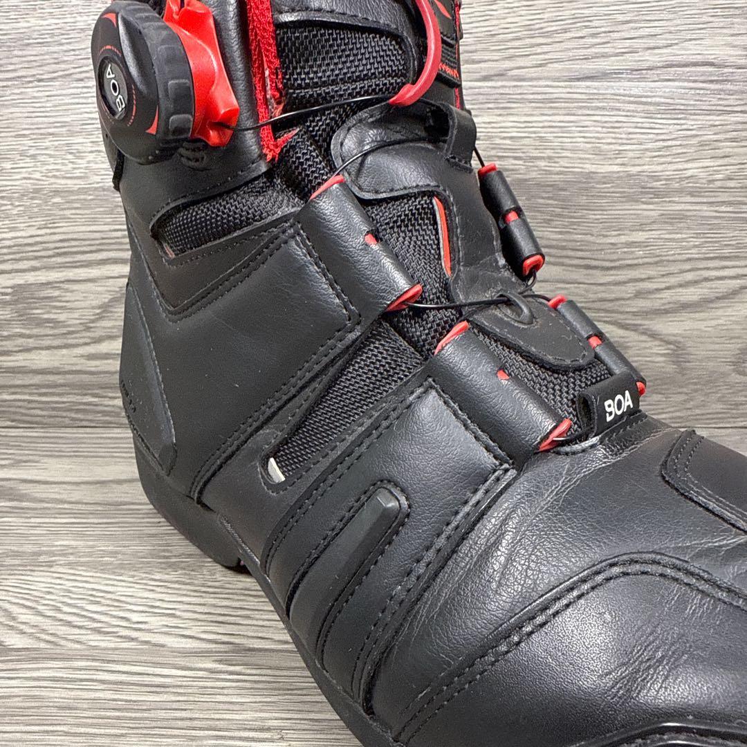 美品　RSタイチ　DRYMASTER バイクブーツ　ボア　防水　赤黒　25.5㎝