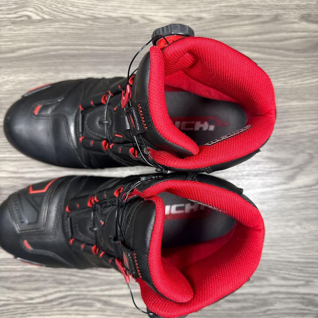 美品　RSタイチ　DRYMASTER バイクブーツ　ボア　防水　赤黒　25.5㎝