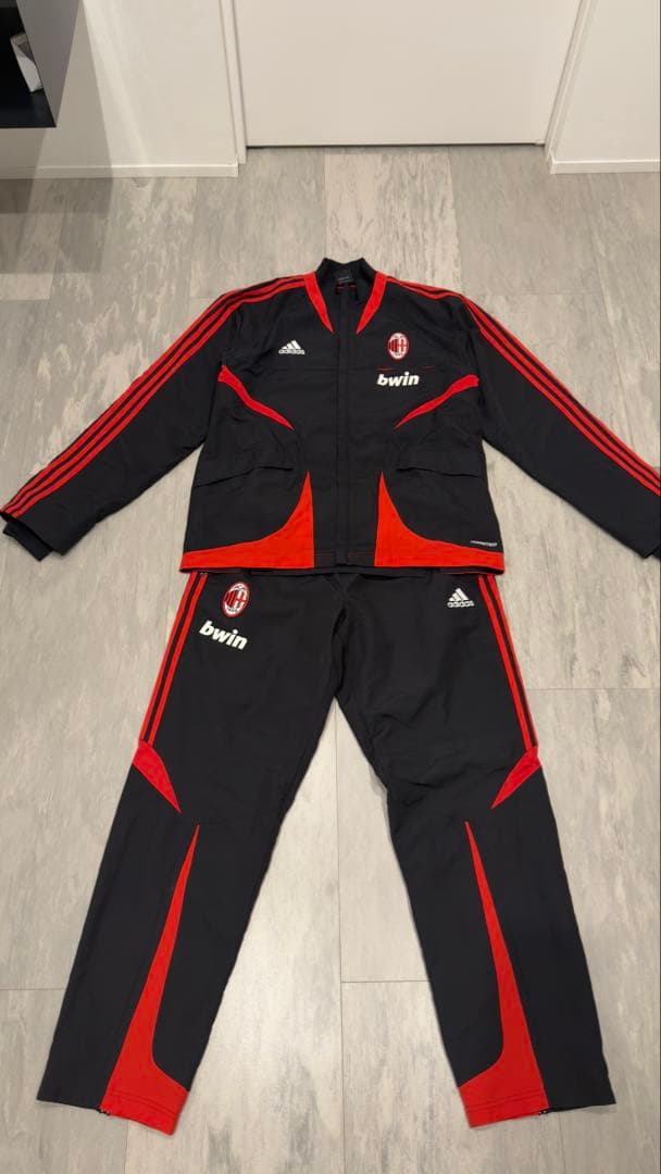 00's adidas製 ACミラン ナイロンジャケット メンズXL上下