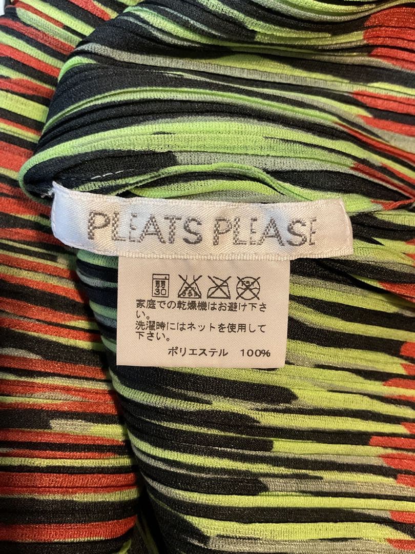 PLEATS PLEASE ストライプ タートルネック サイズ 3