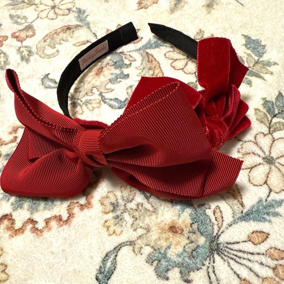 シャーリーテンプル110マカロンストライプワンピース カチューシャ