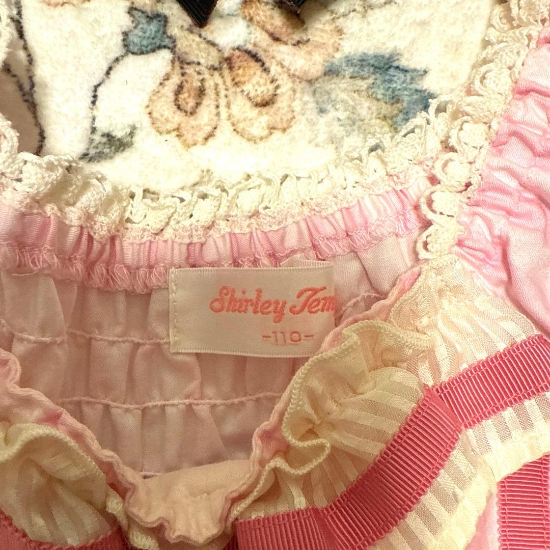 シャーリーテンプル110マカロンストライプワンピース カチューシャ