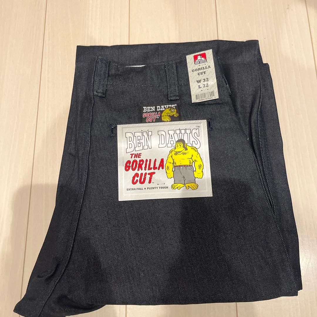 新品ベンデイビス ゴリラカット インディゴブルーW32 L32 ワイド