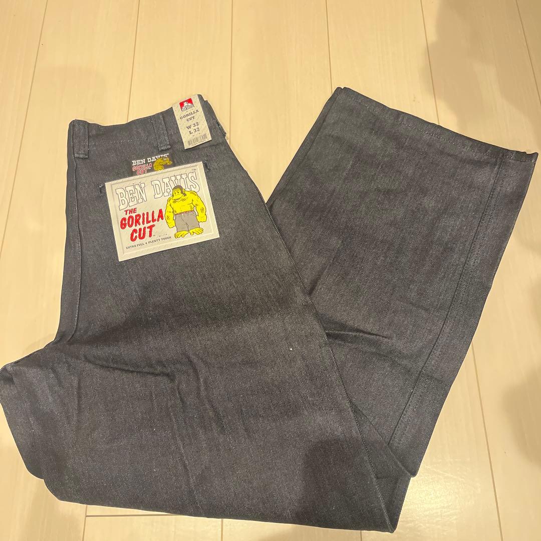 新品ベンデイビス ゴリラカット インディゴブルーW32 L32 ワイド