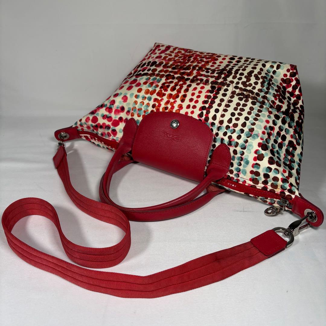 ロンシャン ハンドバッグ ショルダーバッグ 2way ル プリアージュ ネオ 赤