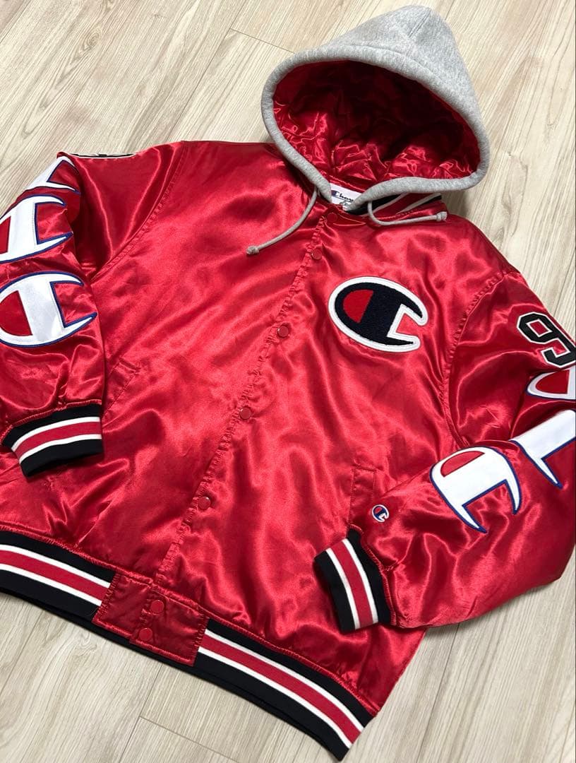 専用出品 激レア M Champion Satin Varsity Jacket