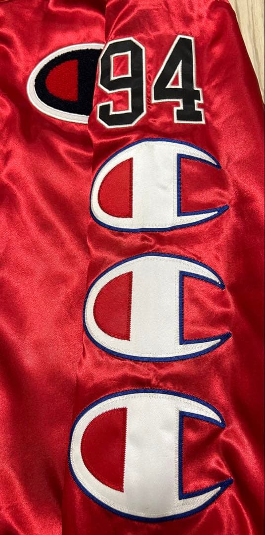 専用出品 激レア M Champion Satin Varsity Jacket