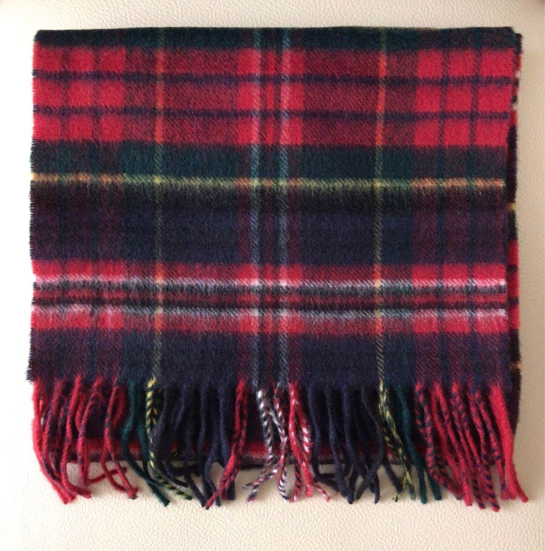 【試着のみ】ジョンストンズ　カシミヤ100%マフラー　マクファーソン