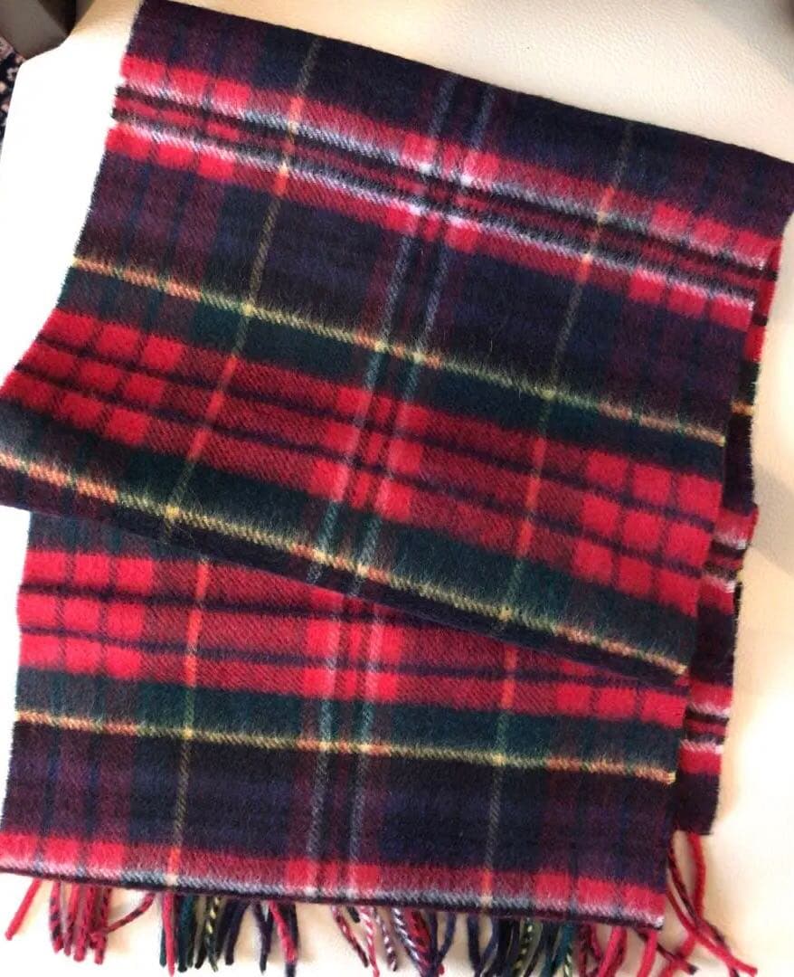 【試着のみ】ジョンストンズ　カシミヤ100%マフラー　マクファーソン