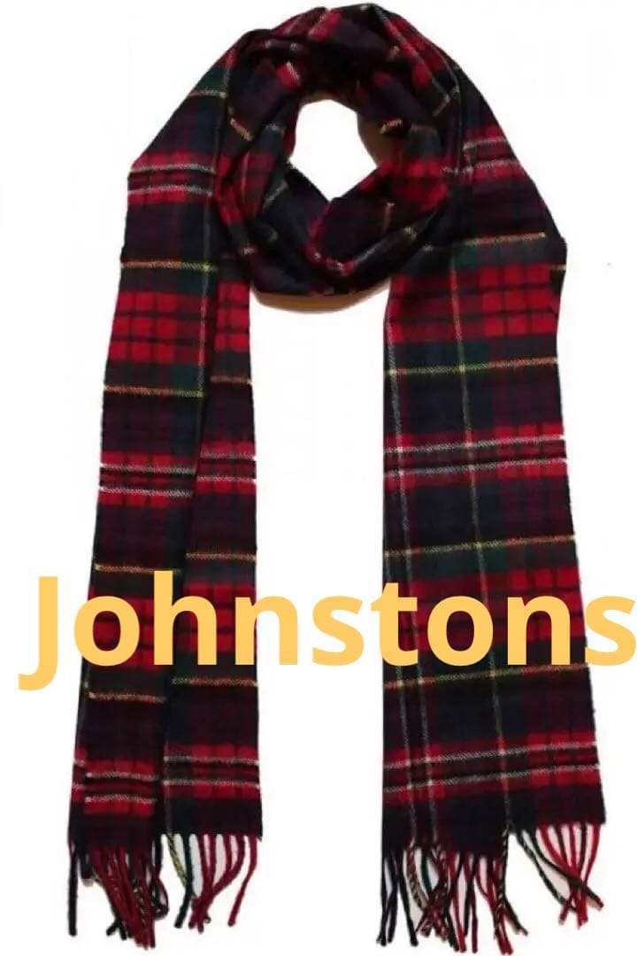 【試着のみ】ジョンストンズ　カシミヤ100%マフラー　マクファーソン