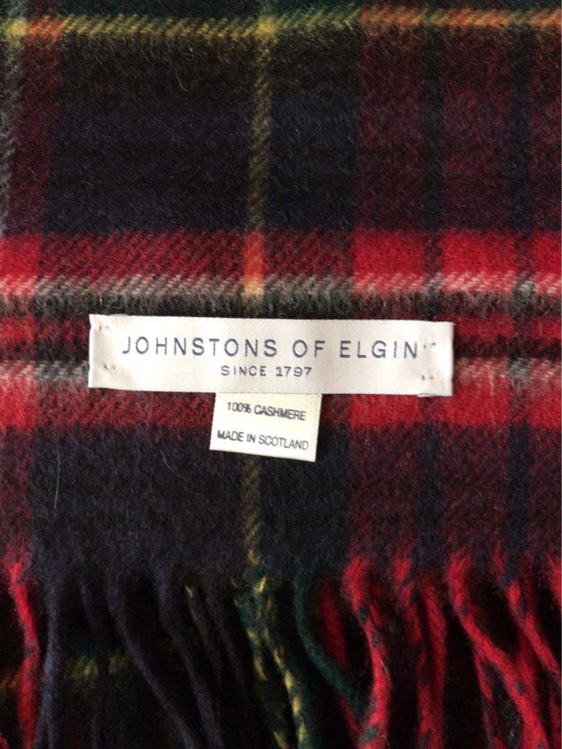 【試着のみ】ジョンストンズ　カシミヤ100%マフラー　マクファーソン