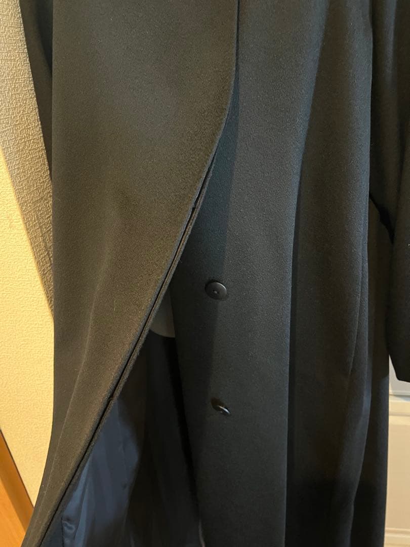 極美品YELL MIWA PIACENZA 極上カシミヤ100% ロングコート黒