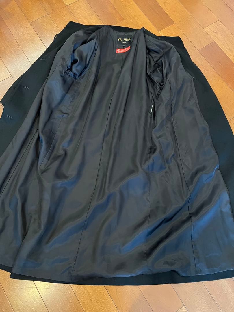 極美品YELL MIWA PIACENZA 極上カシミヤ100% ロングコート黒