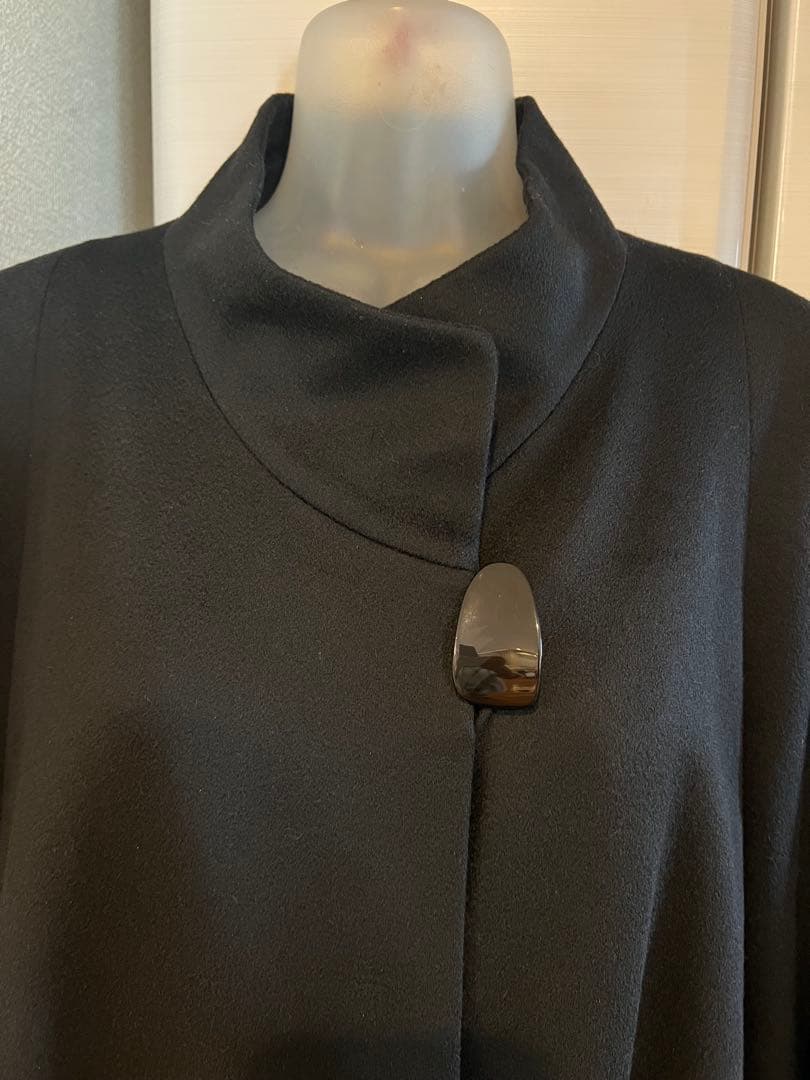 極美品YELL MIWA PIACENZA 極上カシミヤ100% ロングコート黒