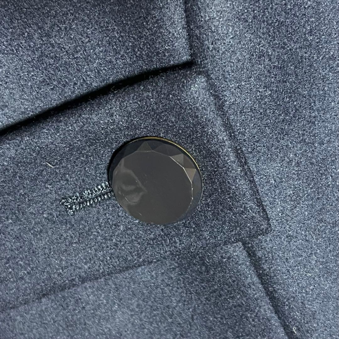 新品タグ付きTED BAKER ステンカラーコート カシミヤ混じり花　紺