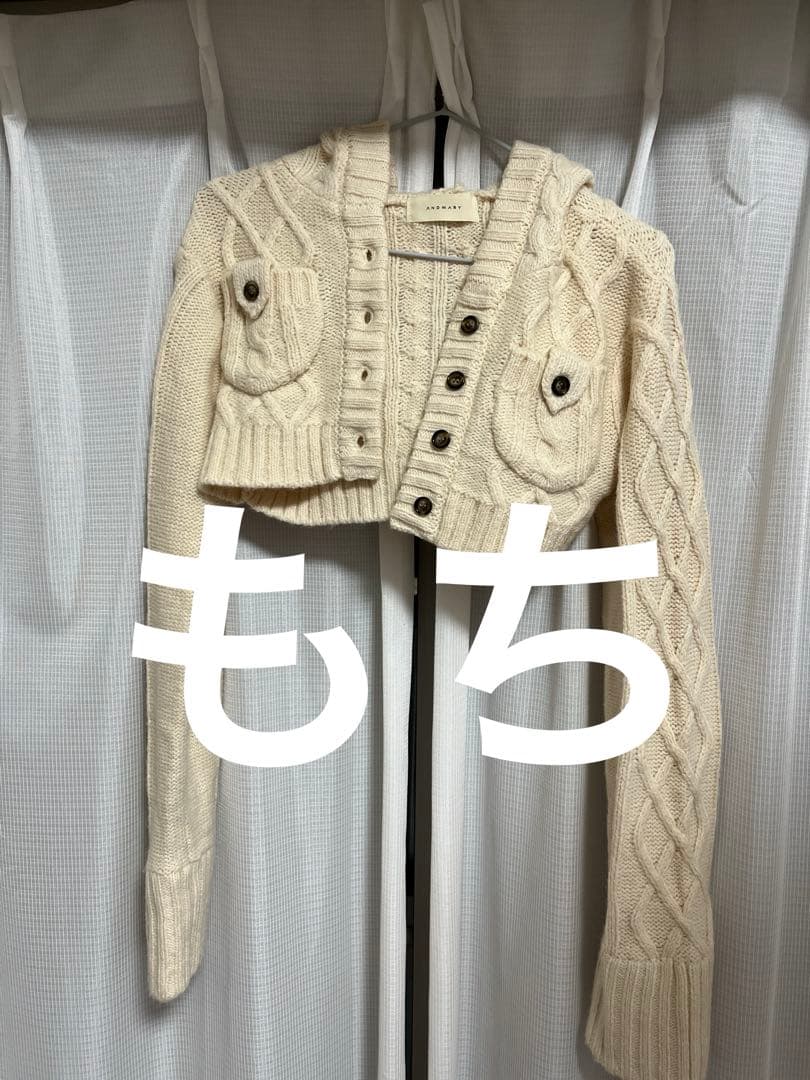 トップス andmary Mary logo cable knit set/ivory