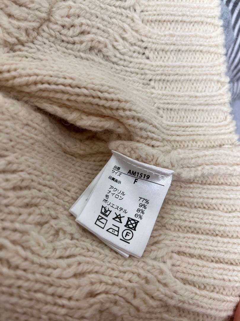 トップス andmary Mary logo cable knit set/ivory