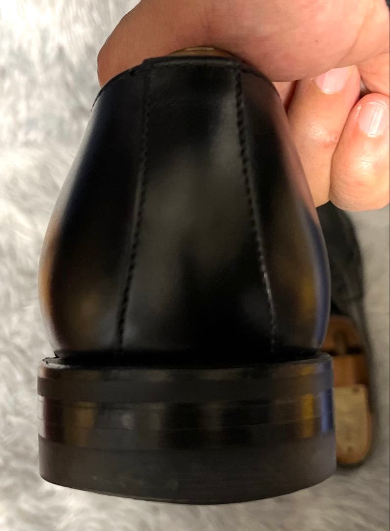 バーウィックBerwick 1707 ブラックレザードレスシューズ、6.5