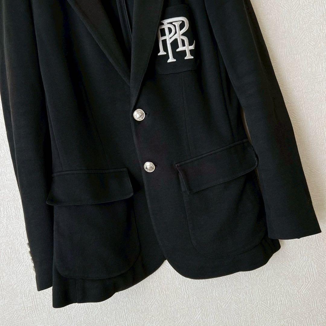 POLO RALPH LAUREN ニット エンブレム刺繍ブレザー シングル