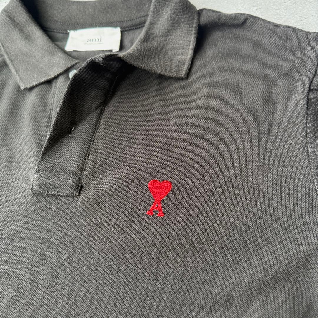 【新品未使用】Ami アミパリス ポロシャツ ブラック　Mサイズ