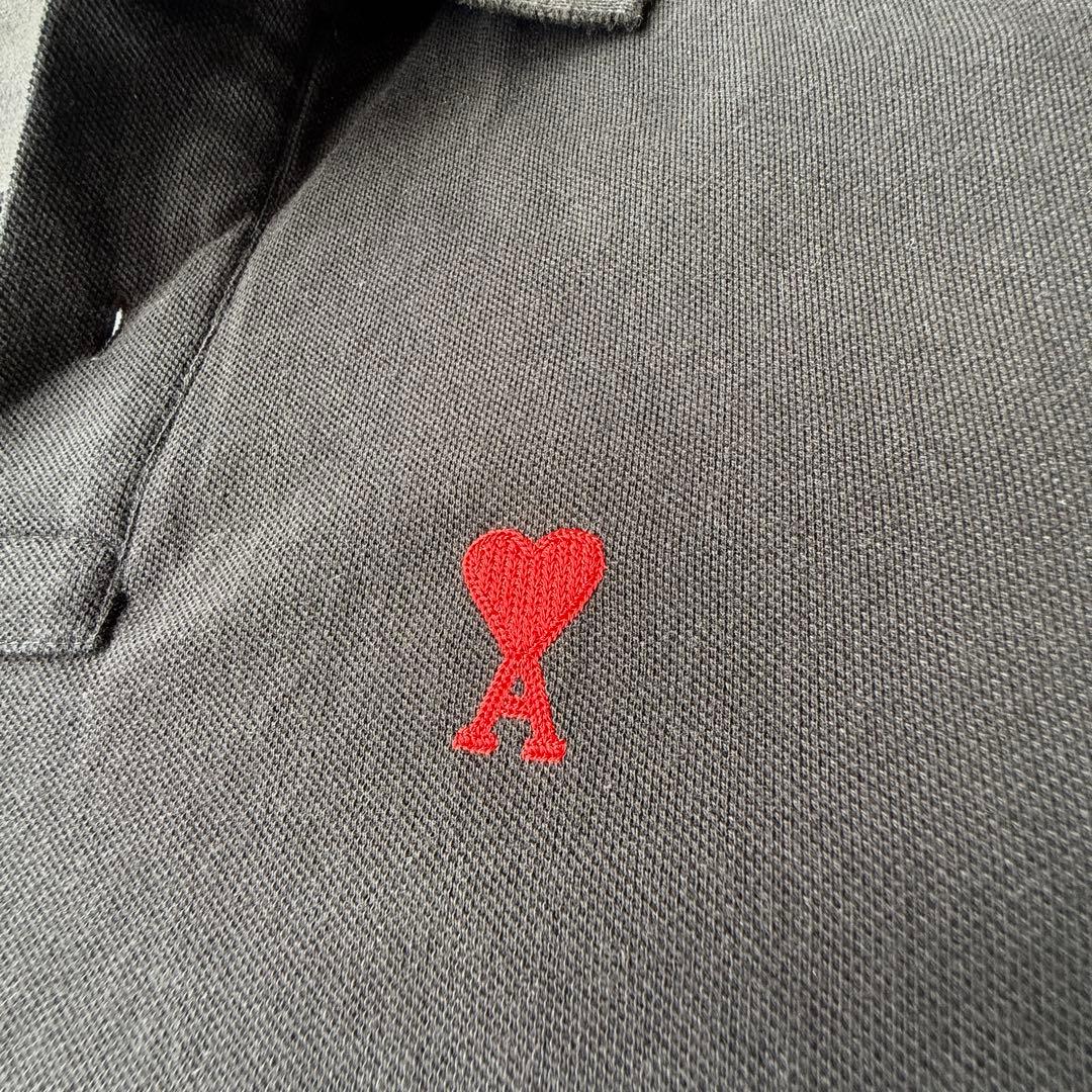 【新品未使用】Ami アミパリス ポロシャツ ブラック　Mサイズ