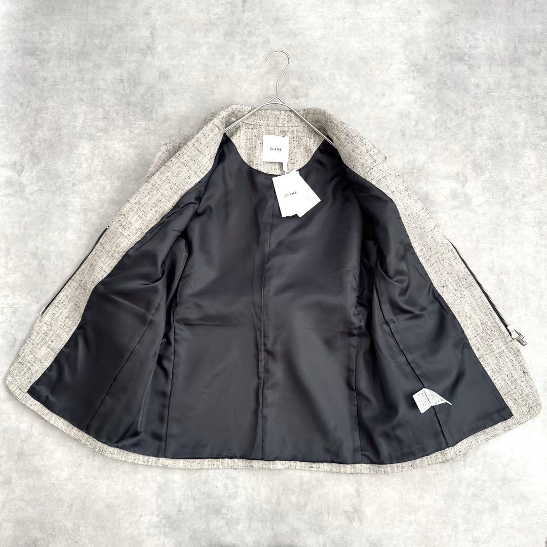 タグ付 3.9万 CLANE Zip Tailored Jacket Mix 1