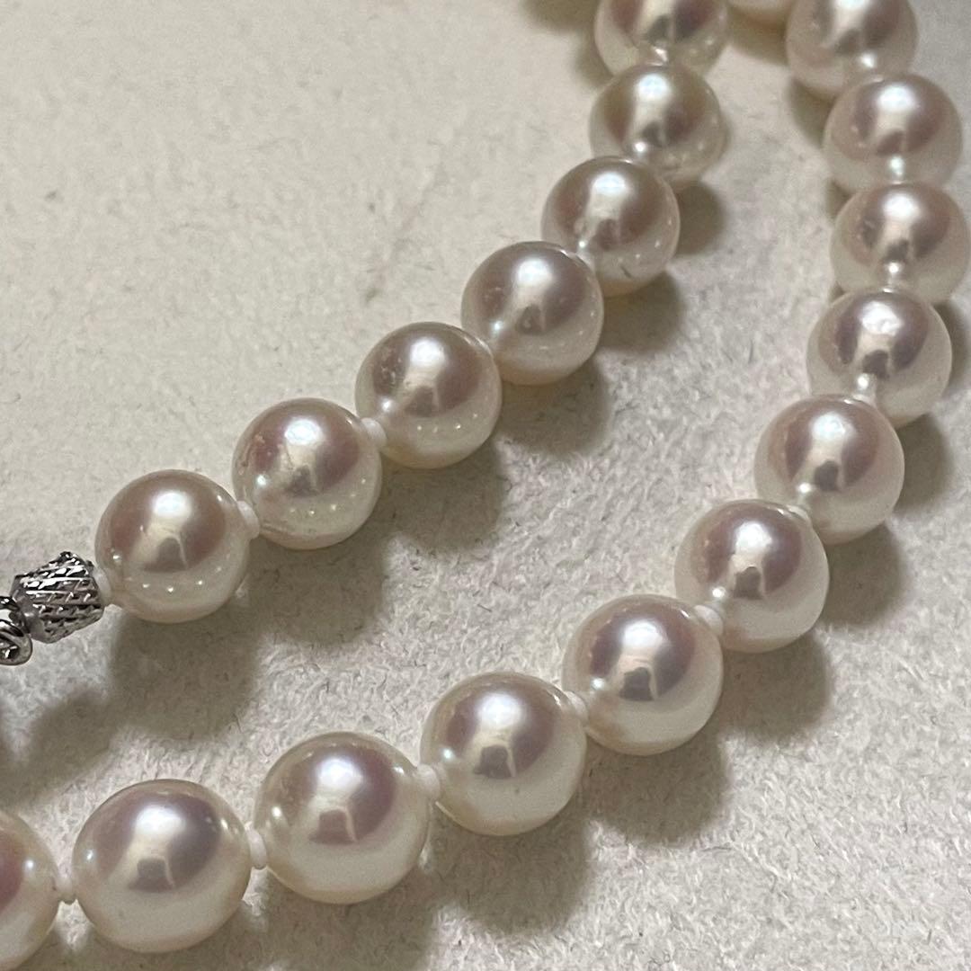 【テリ強✨美品】 あこや真珠 ネックレス 7.0-7.5 パール アコヤ本真珠