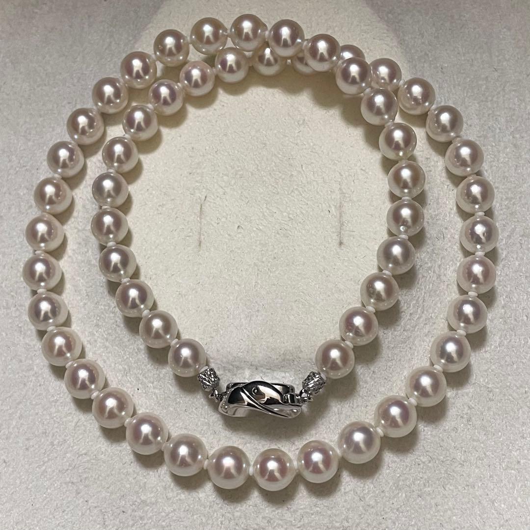 【テリ強✨美品】 あこや真珠 ネックレス 7.0-7.5 パール アコヤ本真珠