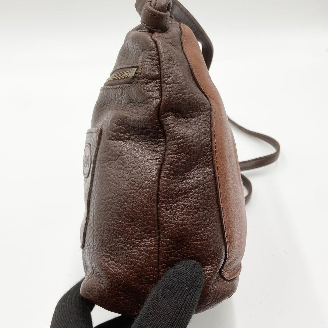 新品未使用　IBIZA イビサ　ゾウ　ショルダーバッグ　バッファローレザー　茶