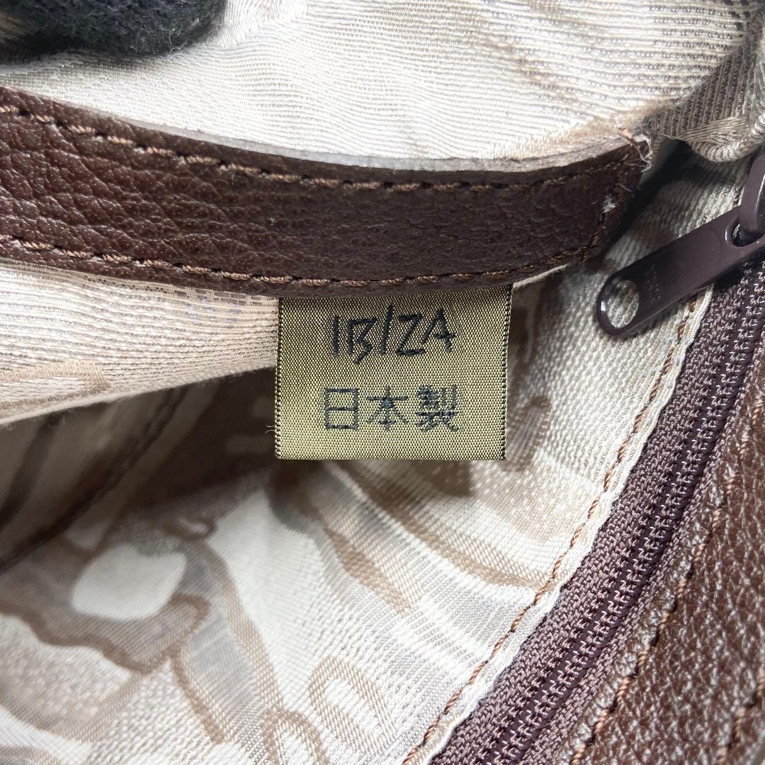 新品未使用　IBIZA イビサ　ゾウ　ショルダーバッグ　バッファローレザー　茶