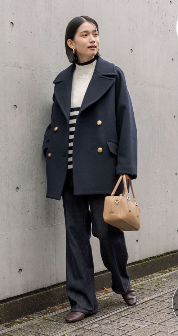 年内最終お値下げ♪☆新品未使用品☆【リヴドロワ】ラグラン ピーコート♪