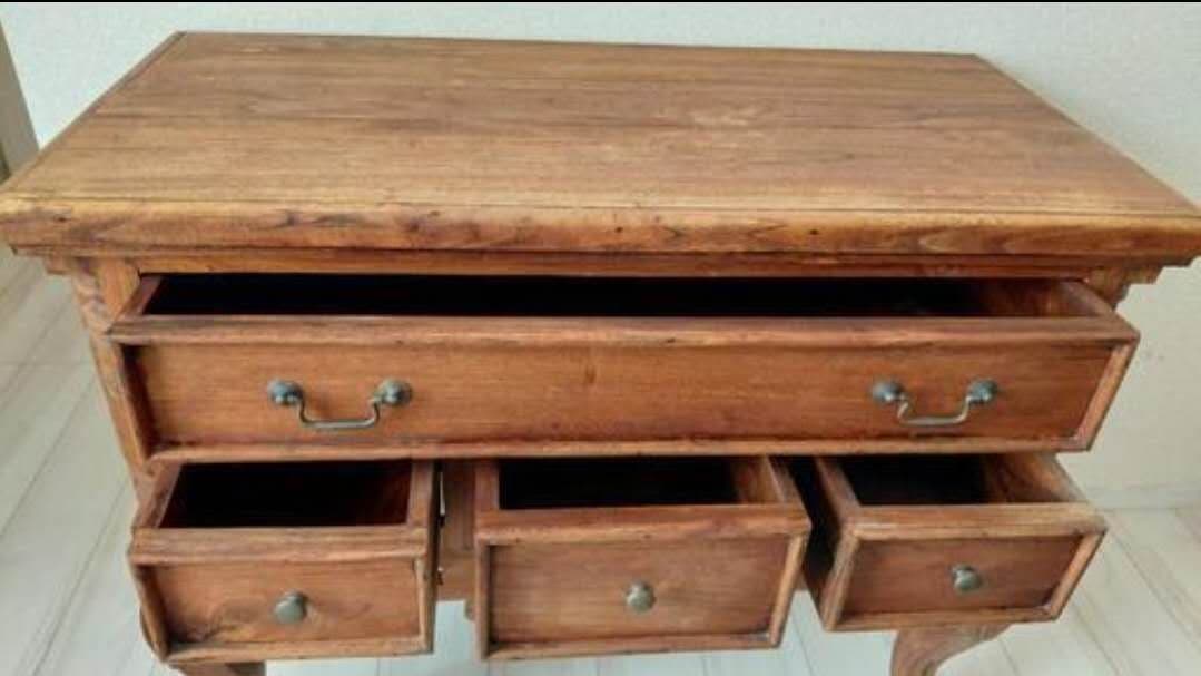 ヴィンテージ風 コンソール 猫脚 チーク 東京池袋