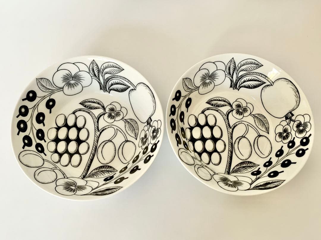 正規品◾️ARABIA アラビア ブラックパラティッシ ボウル 17cm 2枚