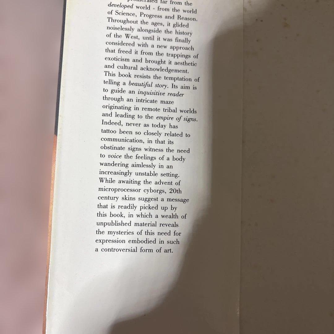 The Sign Upon Cain: tattoo 刺青　貴重品