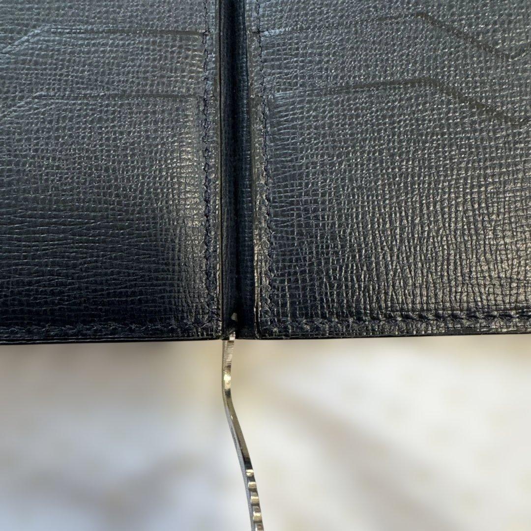 Valestra ヴァレクストラネイビーレザー マネークリップ