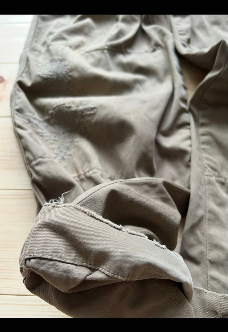 メ*ル様 js. ミリタリー　ビンテージ加工　ミリタリーパンツ　カーキ