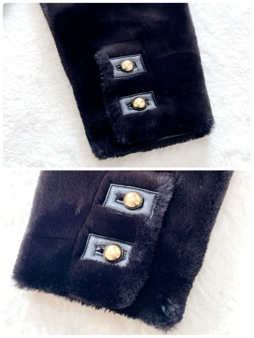 ZARA ザラ　フェイクファージャケット　金ボタン　ZW コレクション