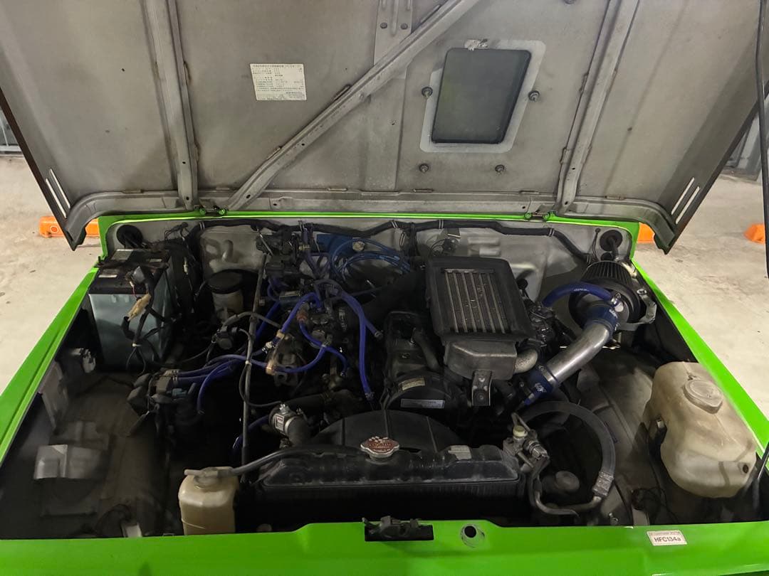 ジムニー　JA11改18万キロ　カワサキグリーン全塗装　5速MT 二名乗車公認