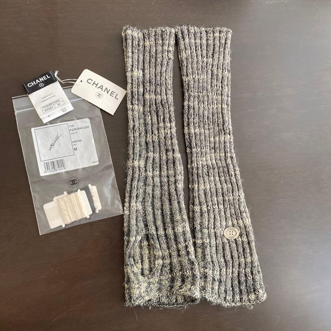 シャネル　ニット　グローブ、指無しタイプ