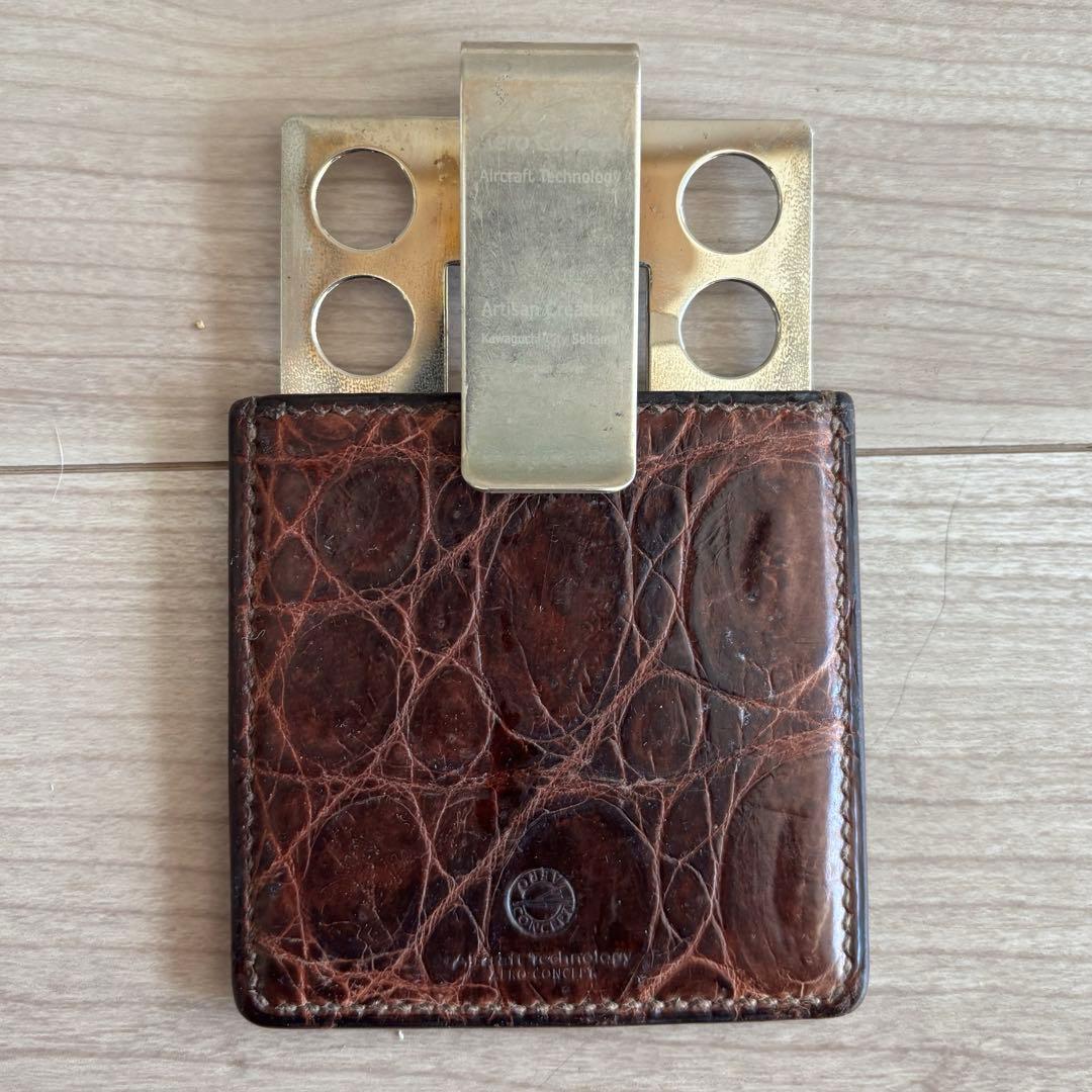 エアロコンセプト AERO CONCEPT マネークリップ クロコダイル 本革