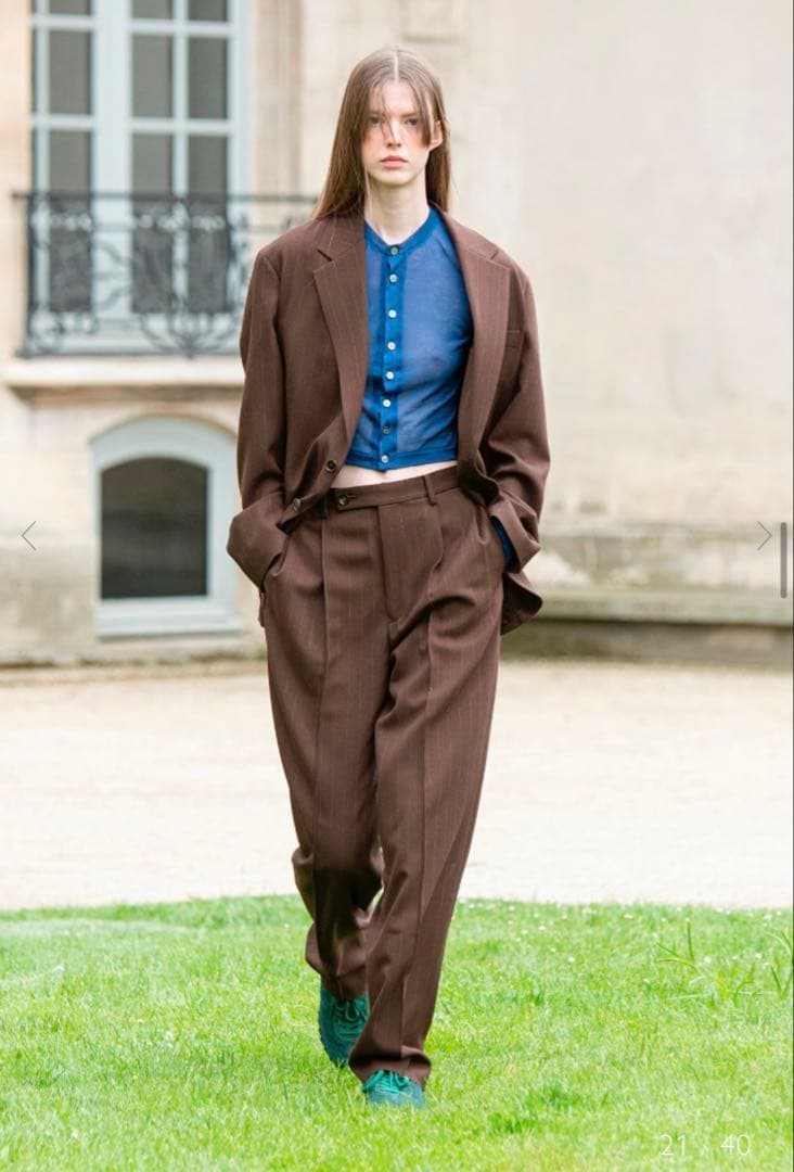 に*け様 AURALEE WOOL PANAMA STRIPE SET UP