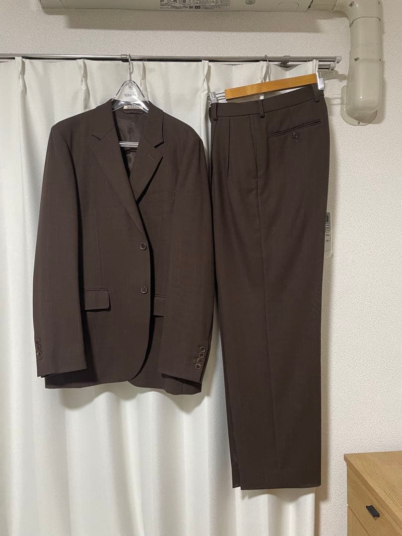 に*け様 AURALEE WOOL PANAMA STRIPE SET UP