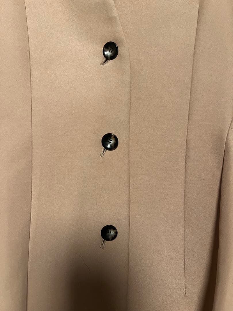 yohei ohnoベージュ ノーカラージャケット