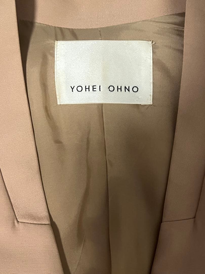 yohei ohnoベージュ ノーカラージャケット