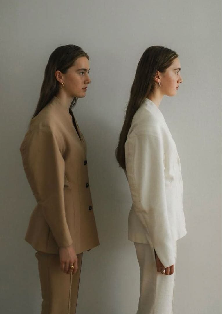 yohei ohnoベージュ ノーカラージャケット