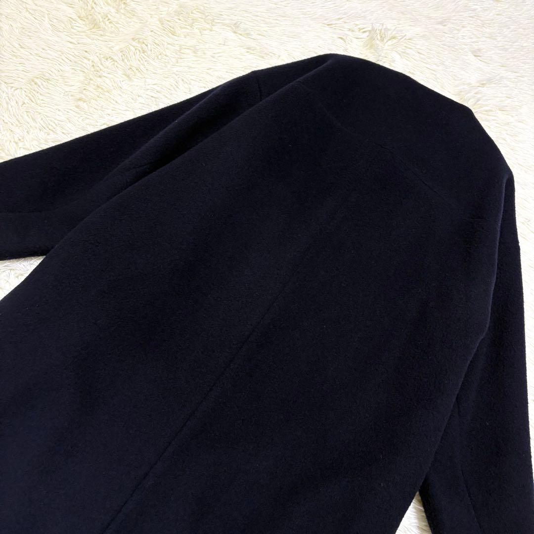 Deuxieme Classe ビーバーコート　ネイビー　ロング　ウール